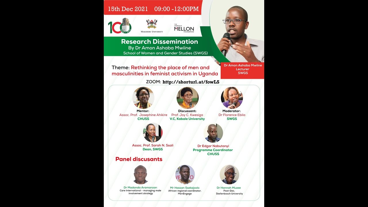Rethinking the place of men and masculinities in feminist activism in Uganda by Dr Amon A. Mwiine