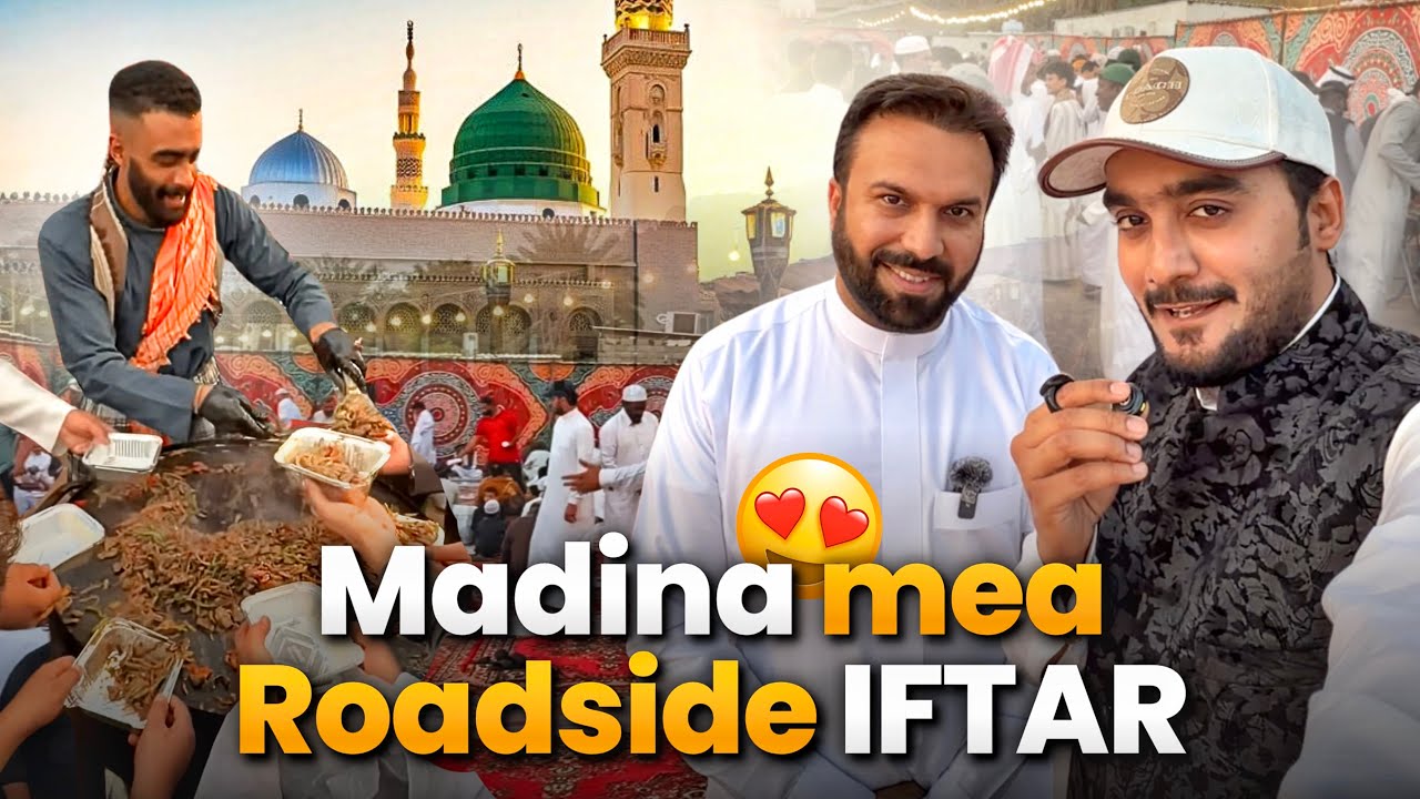 Madina Roadside Iftari | Madina Local Big Iftari | Yazdan Umrah Vlog 10