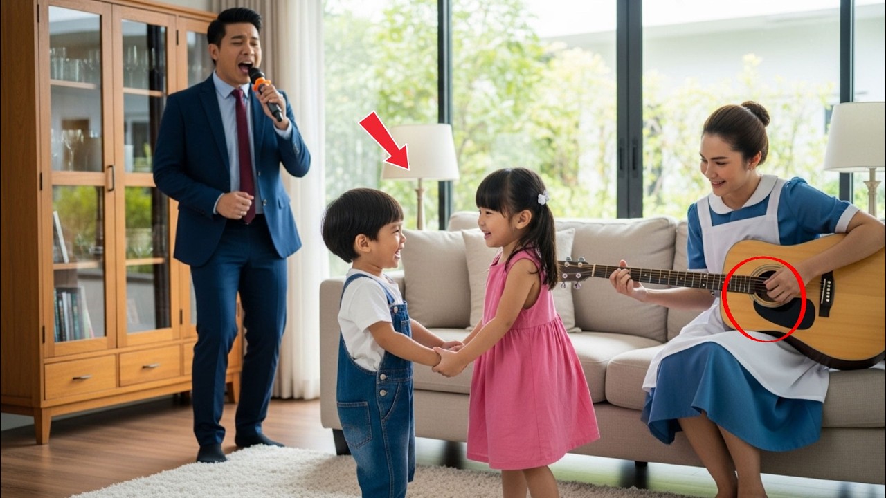 TIRED MILLIONAIRE COMES HOME, STUNNED TO SEE HIS DAUGHTER PLAYING WITH THE MAID'S SON
