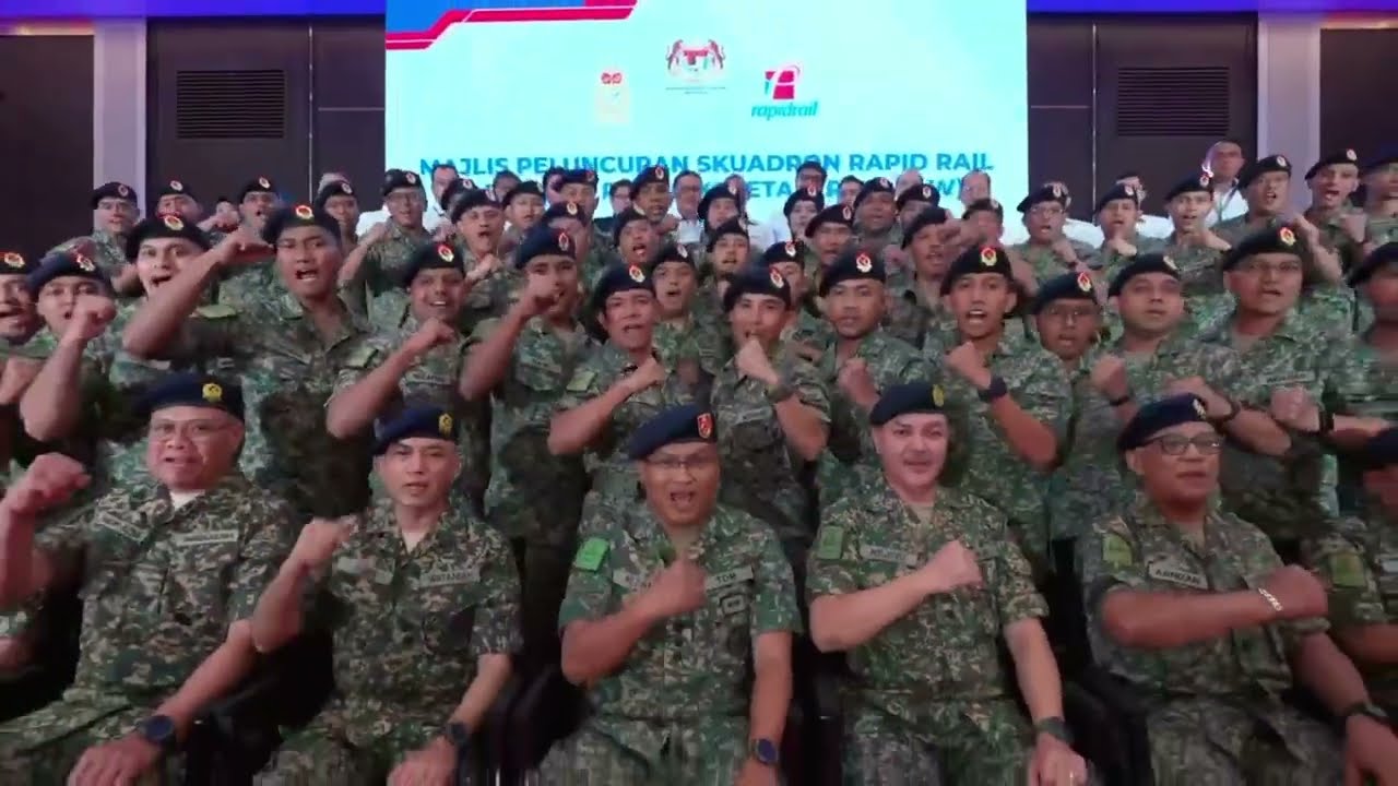 Majlis Peluncuran Skuadron Rapid Rail 50 Rejimen Pakar Kereta Api RAJD (AW)
