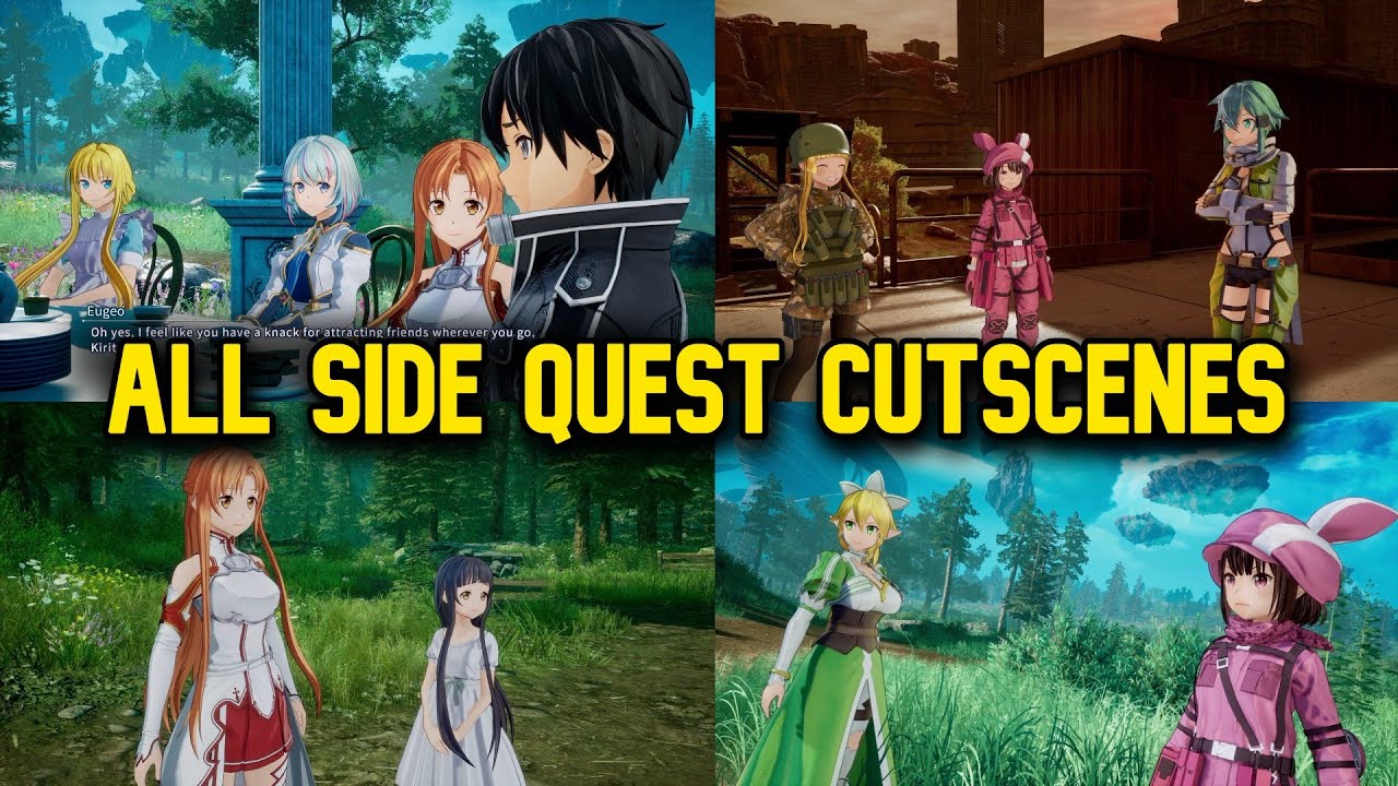 Sword Art Online Fractured Daydream All Side Quest Cutscenes