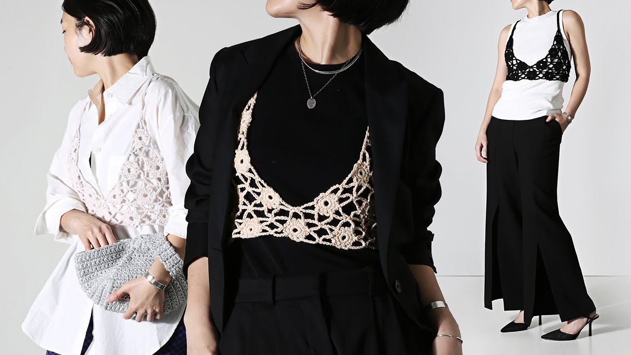 100g으로 완성하는 크로셰 레이어드 룩 | 코르제 뷔스티에 탑 (Corzet Bustier Top)