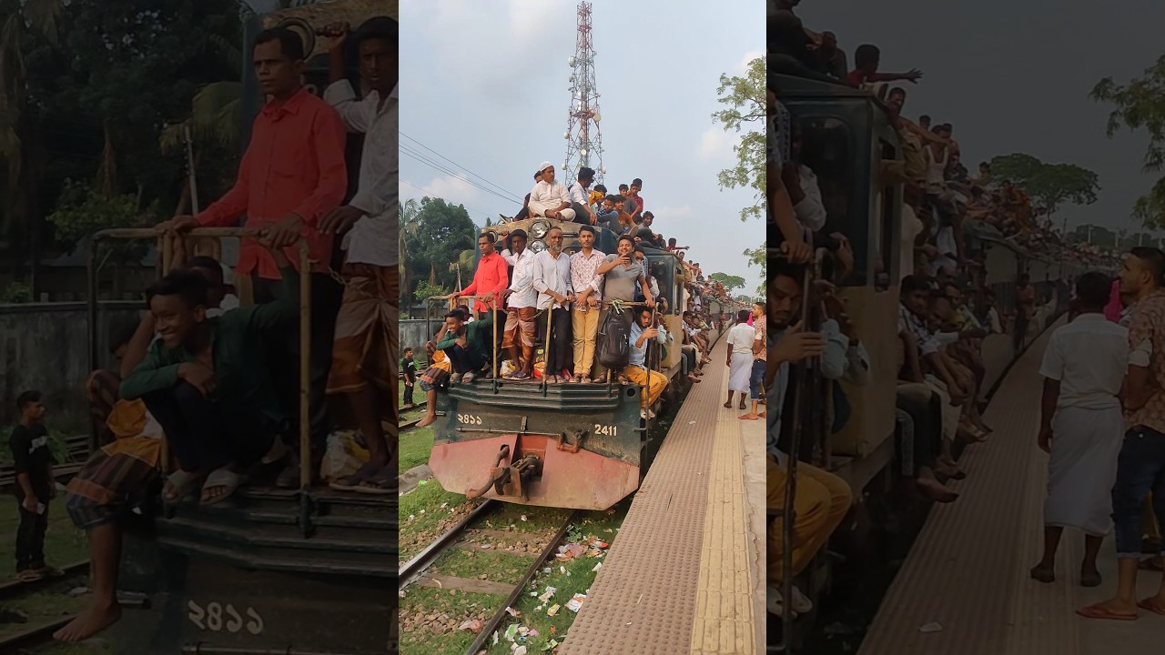 Bangladeshi Eid Local Train 🔥 #overload #railway #train #eid #tranding #eid2025