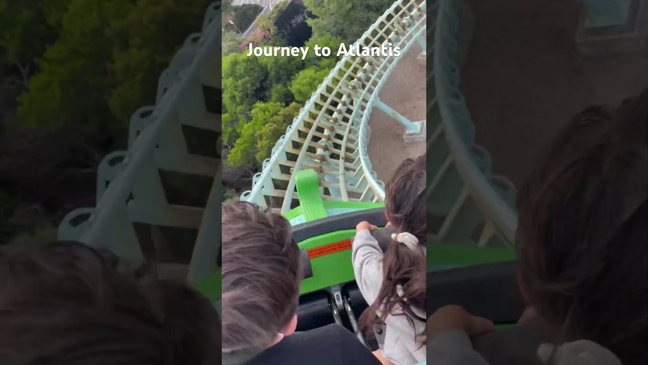Journey to Atlantis ride at sea world! #seaworld #rollercoaster #amusementpark #kids #rides #kidsfun