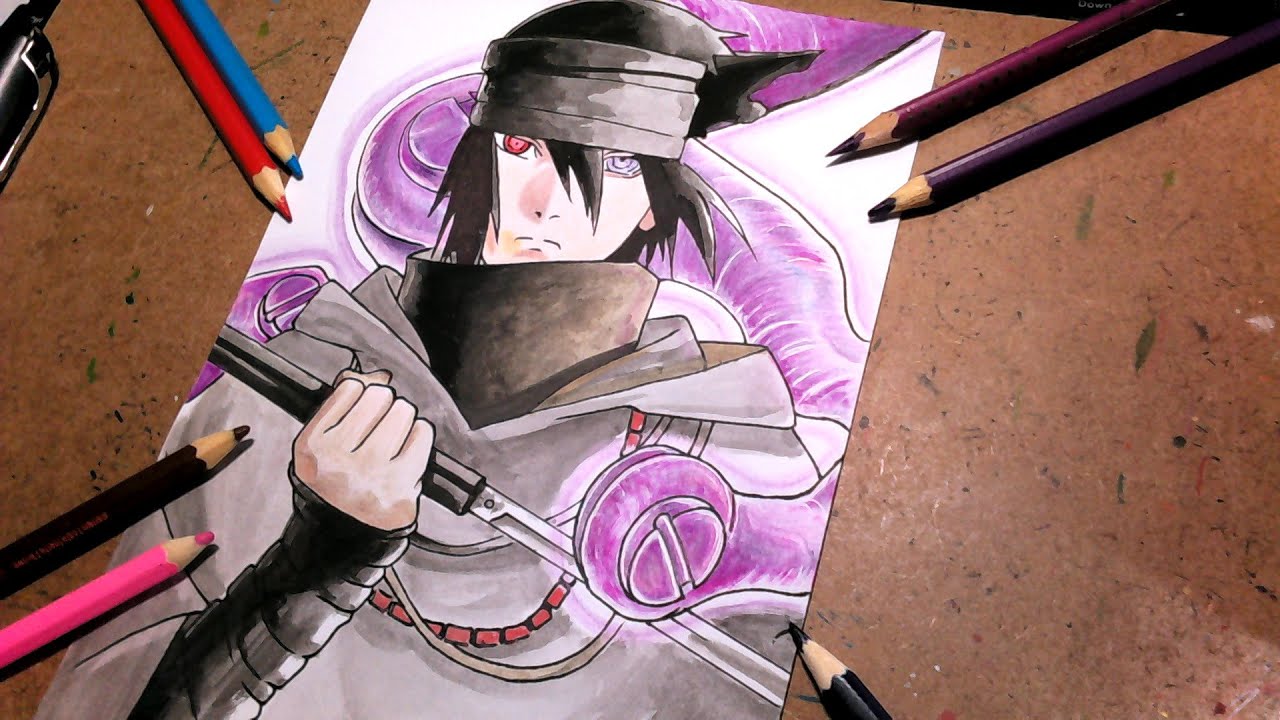 COMO DESENHAR O Sasuke Uchiha COM susanoo
