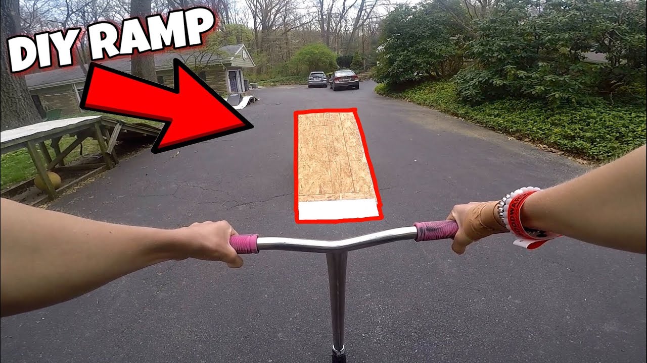 RIDING MASSIVE DIY KICKER ON SCOOTER!