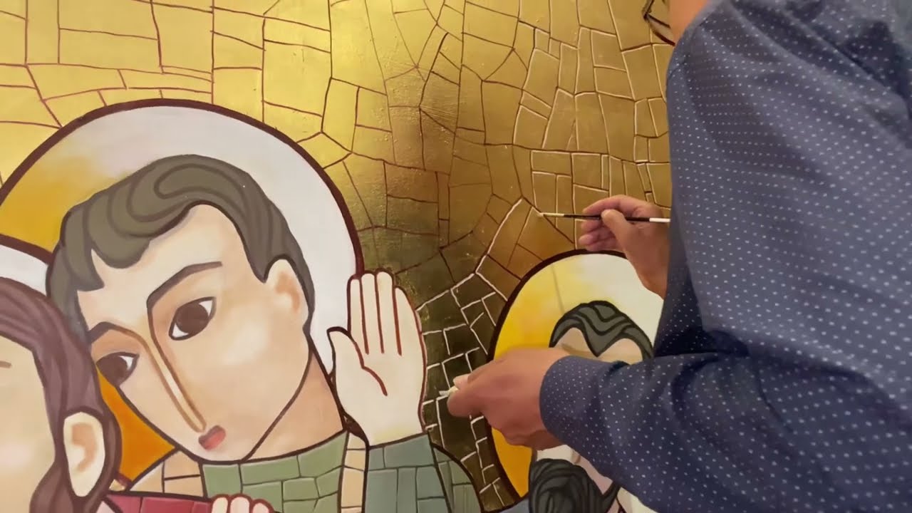 Pentecostés. Nueva obra en la Parroquia de San Cosme y San Damián basada en un mosaico de Rupnik