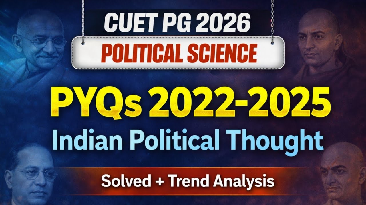 CUET PG Political Science | Indian Political Thought PYQs (2022–2025) | Complete Analysis + Solution