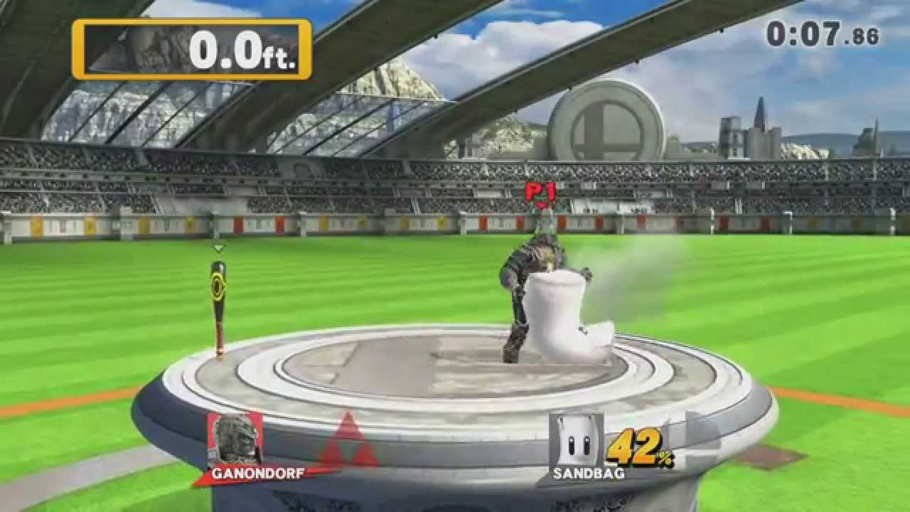 Super Smash Bros. 4 Wii U: Home-Run Contest with Ganondorf (7464.8 ft.)(no bat)