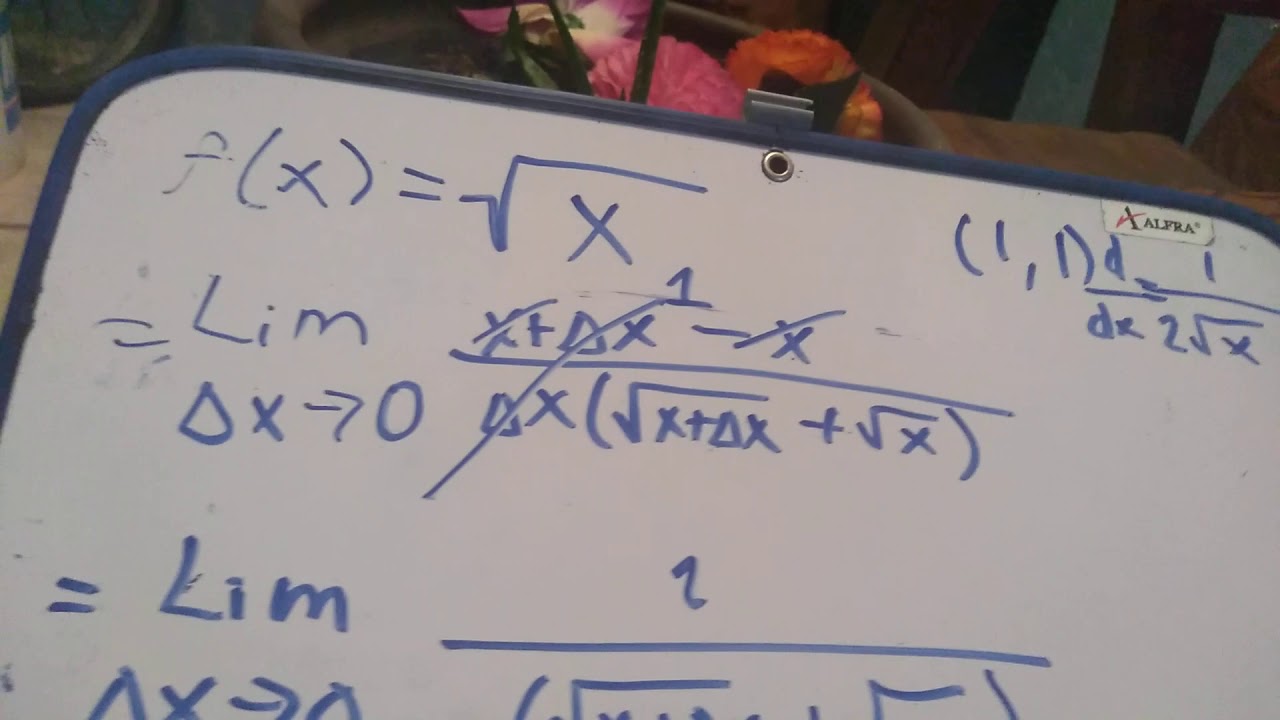Derivando √x con límites