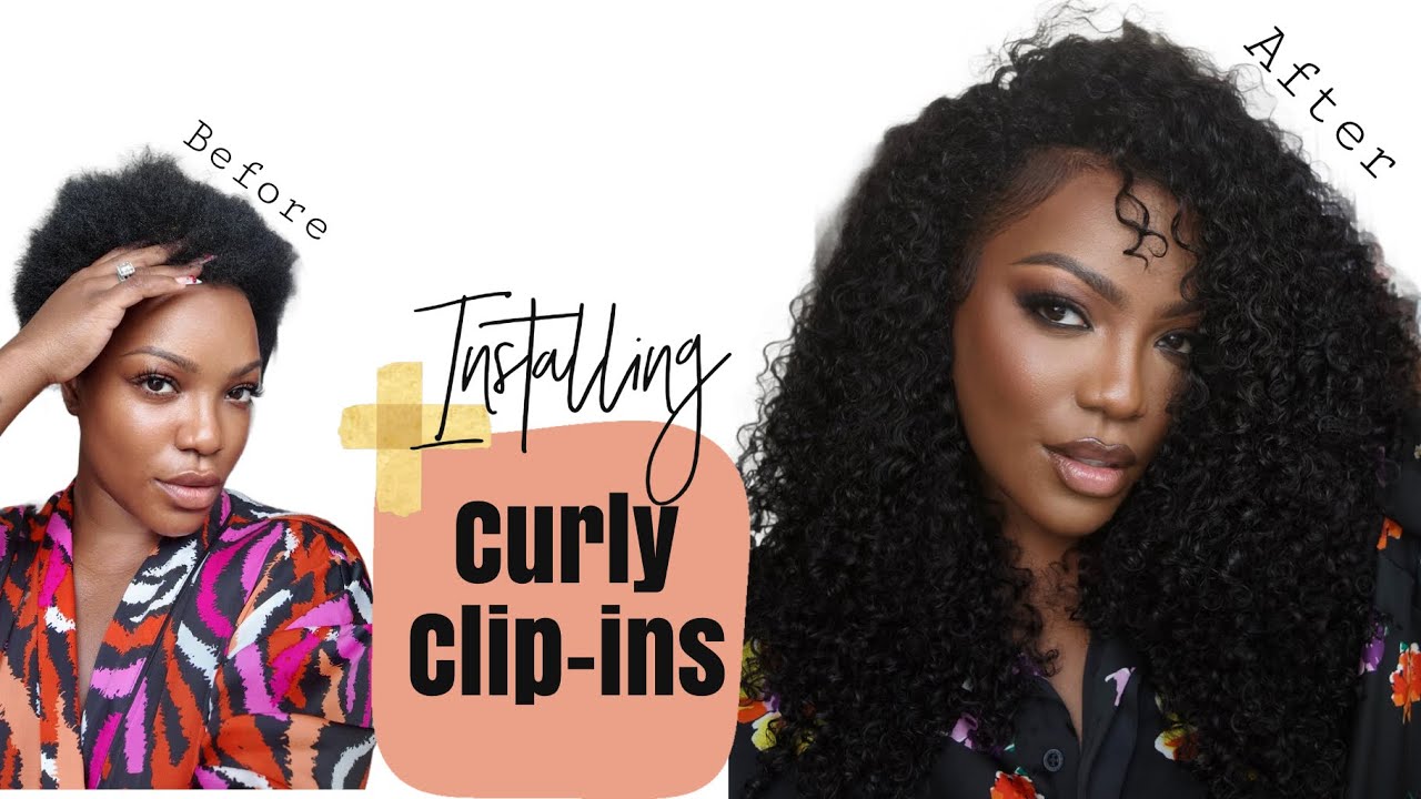 30-минутный клип на установку моей стрижки пикси 4b/4c #curlyclipins