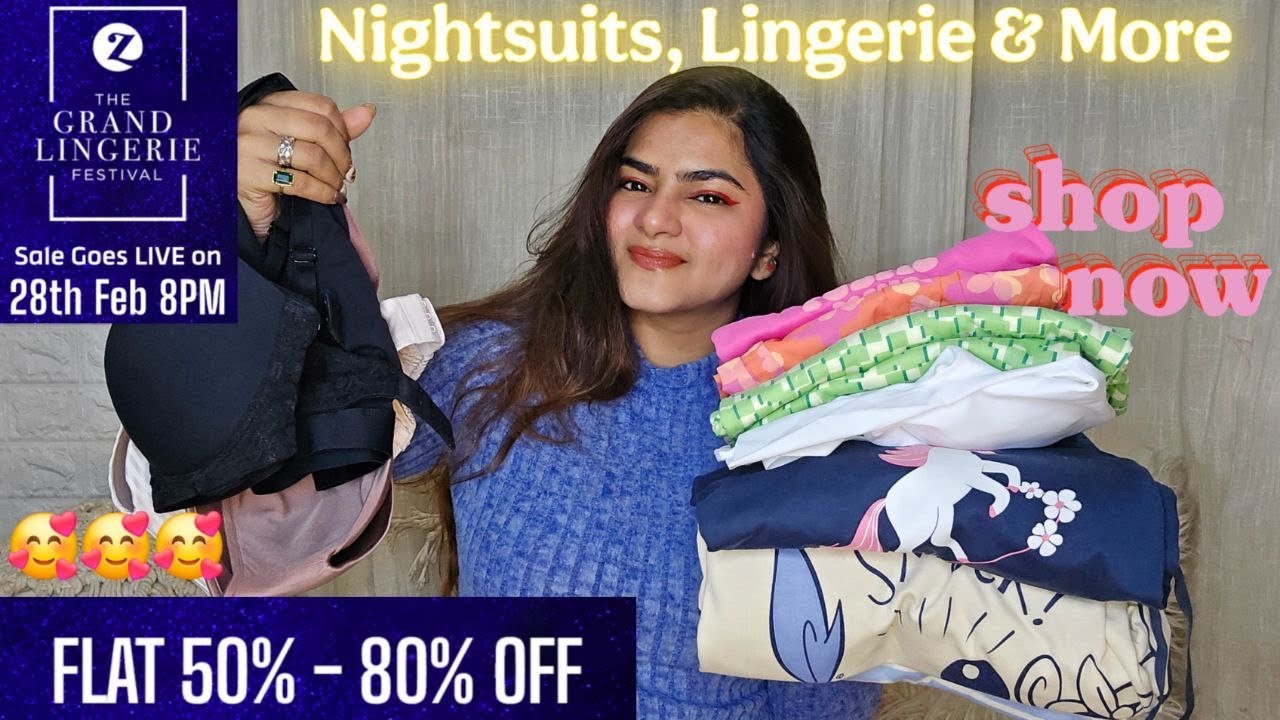 50-80% off Zivame Grand Lingerie Sale | Nightsuits, Lingerie & More | Zivame Haul video |