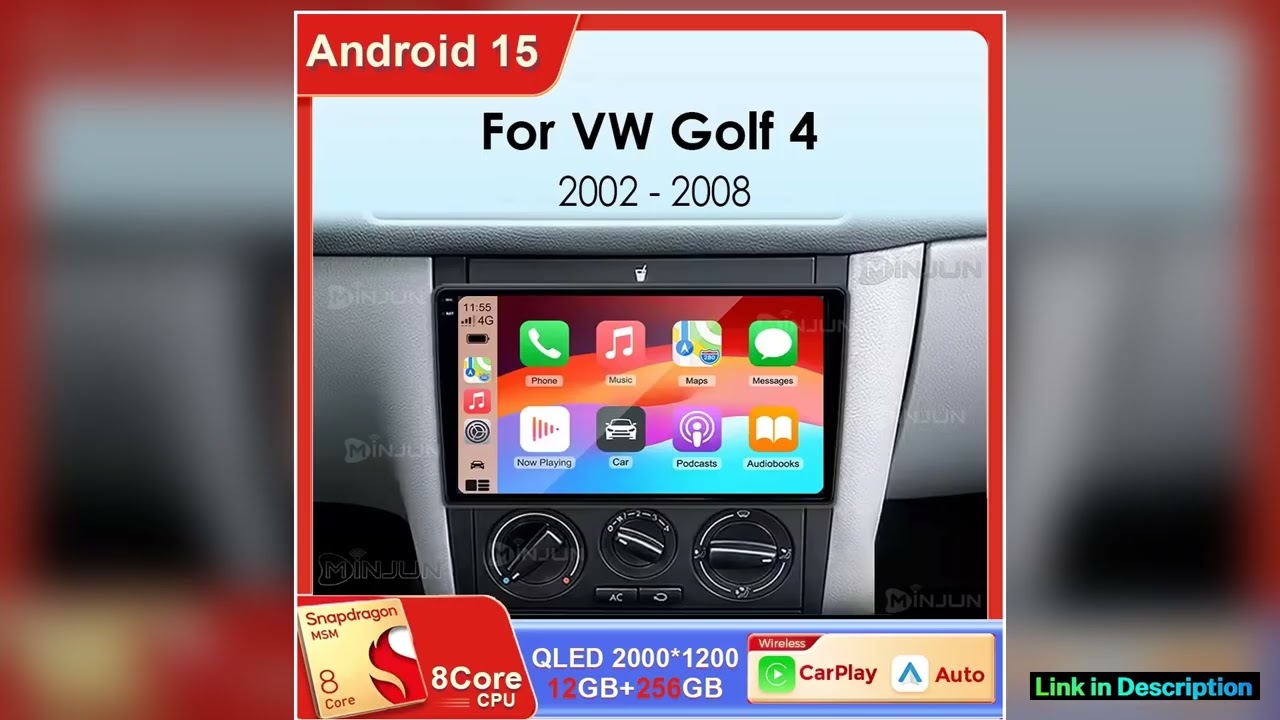 Car Radio Android 15 For Volkswagen VW Golf 4 IV 20022008 Jetta MK4 Classics Multimedia Player Carp