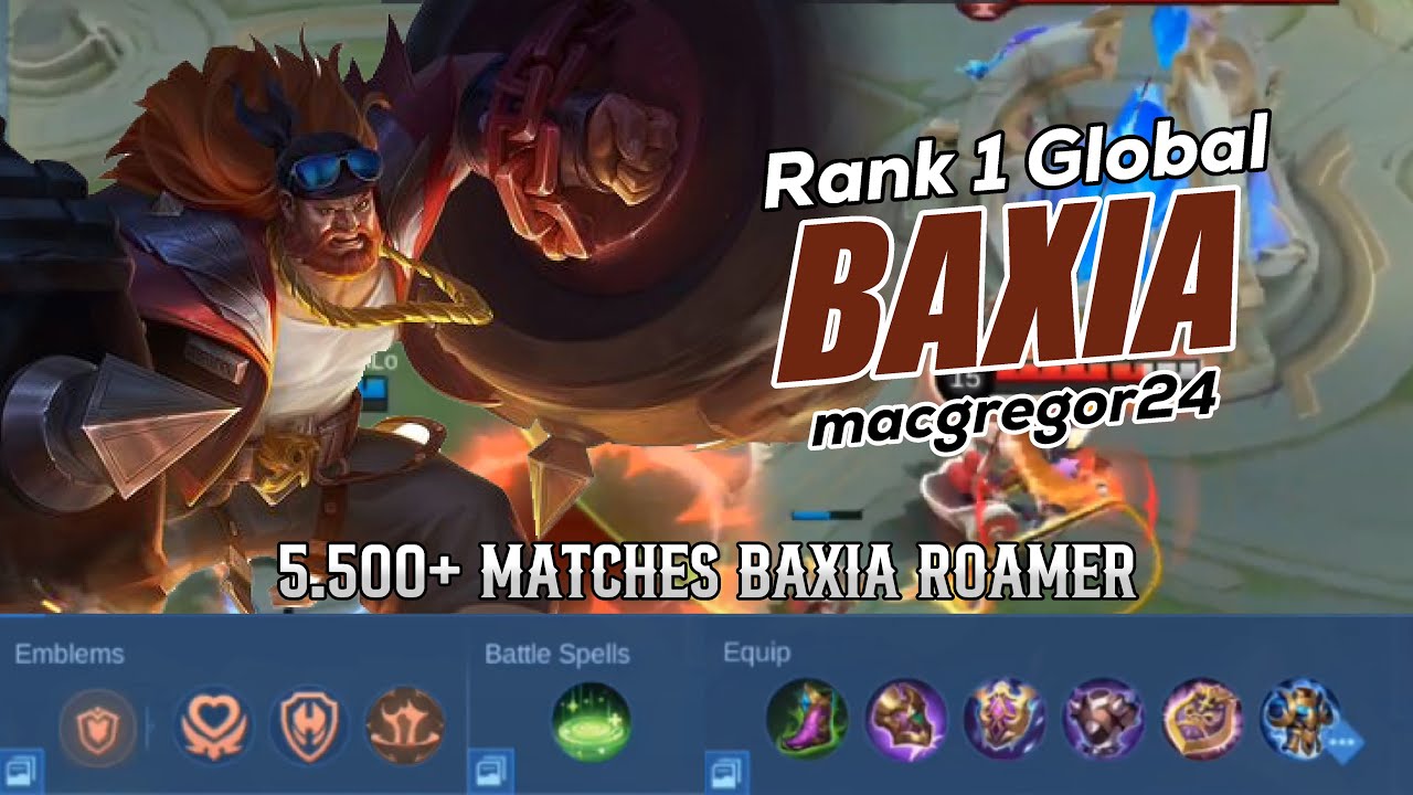 5.500+ Matches Baxia Roamer - macgregor24 Top 1 Global Baxia - Mobile Legends
