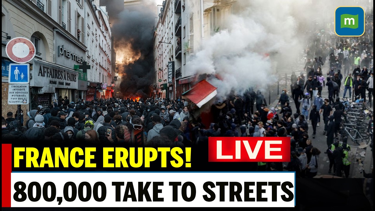 🔴France Protests LIVE: 800,000 Take to Streets as Clashes and Arson Spread | N18G