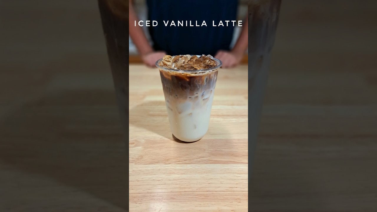 Iced Vanilla Latte! #coffee #espresso #recipe