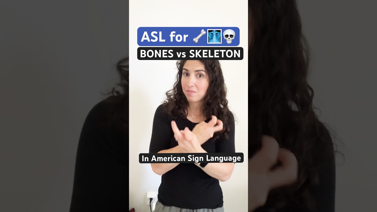 ASL Signs for Bones and Skeleton Halloween sign language