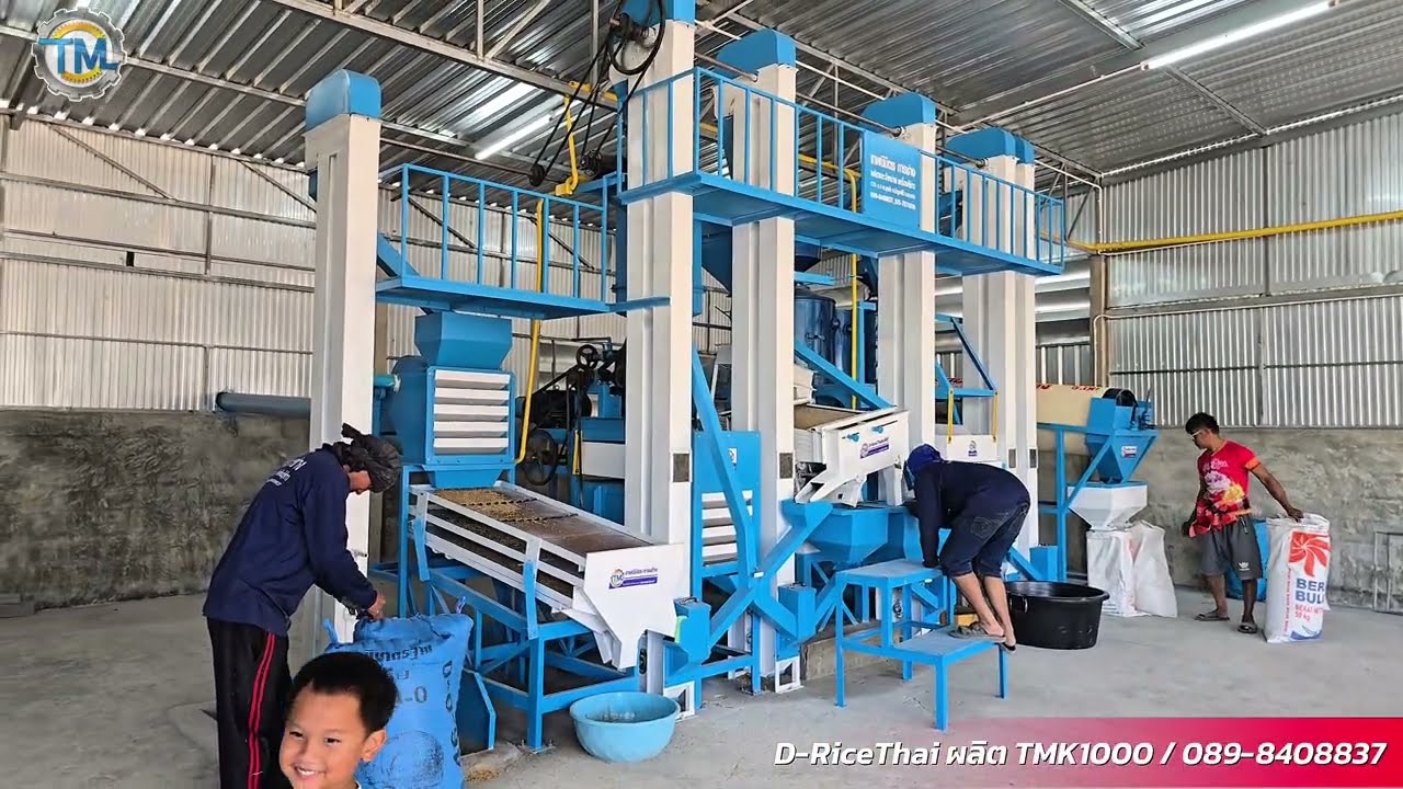 TMK1000 หินตั้งขัดข้าวขาว ตะแกรงโยกปีกผีเสื้อ แยกข้าวกล้อง คัดแยกเกรดข้าวที่1 #โรงสีข้าว เทพนิมิตร