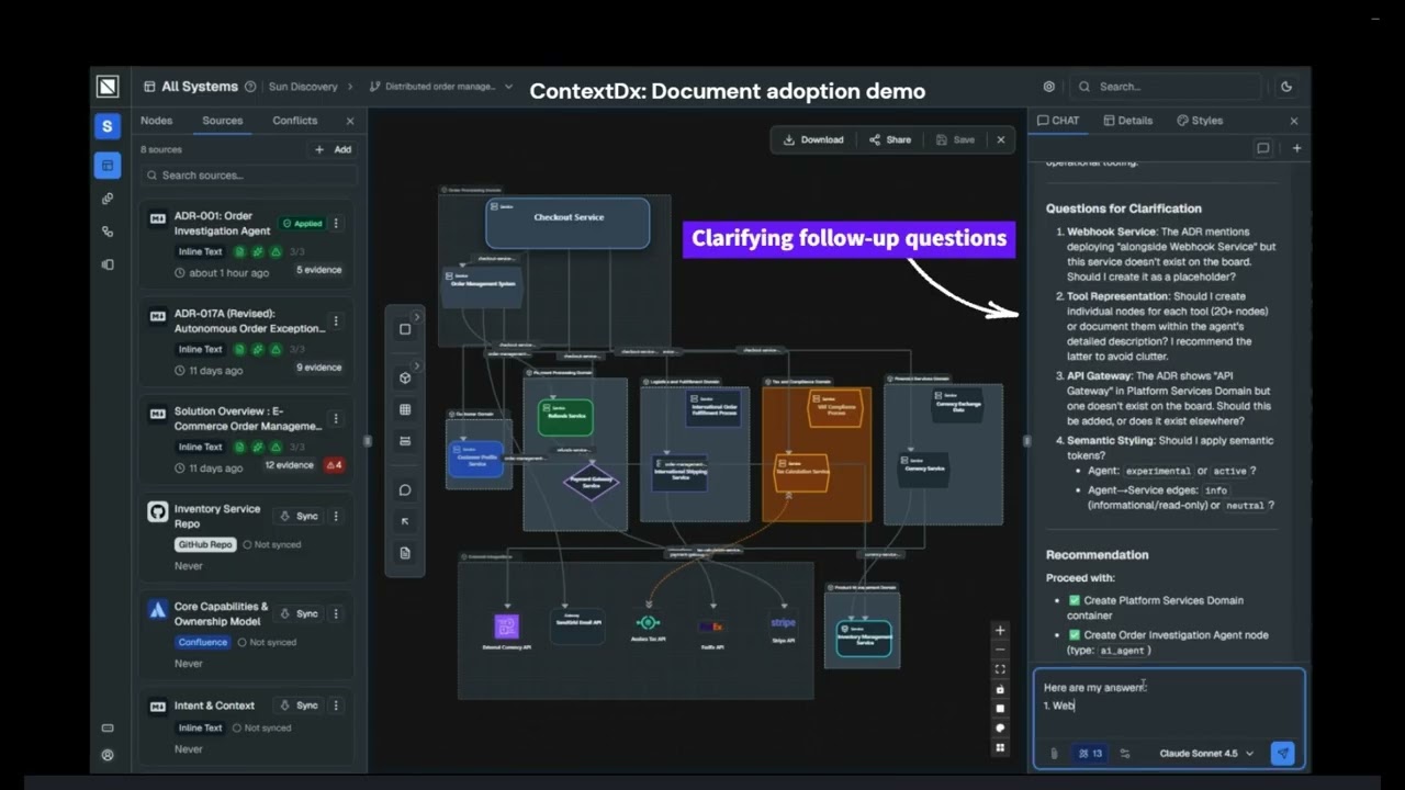 Apply Architecture Decision Records to Diagrams with AI | ContextDX Demo