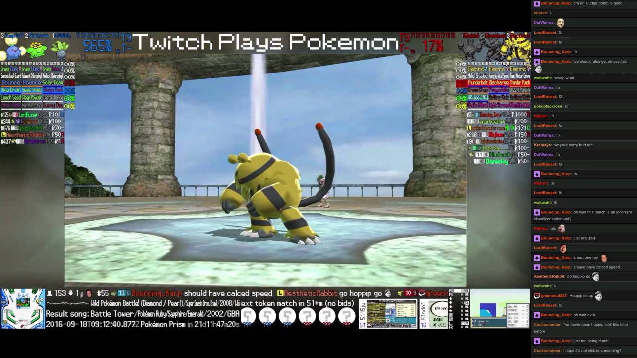 Twitch Plays Pok&eacute;mon Battle Revolution - Match #57374