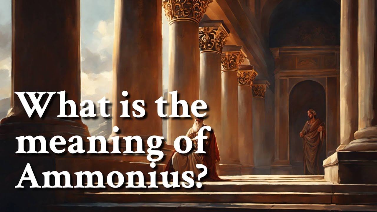 What is the meaning of Ammonius? | Philosophy