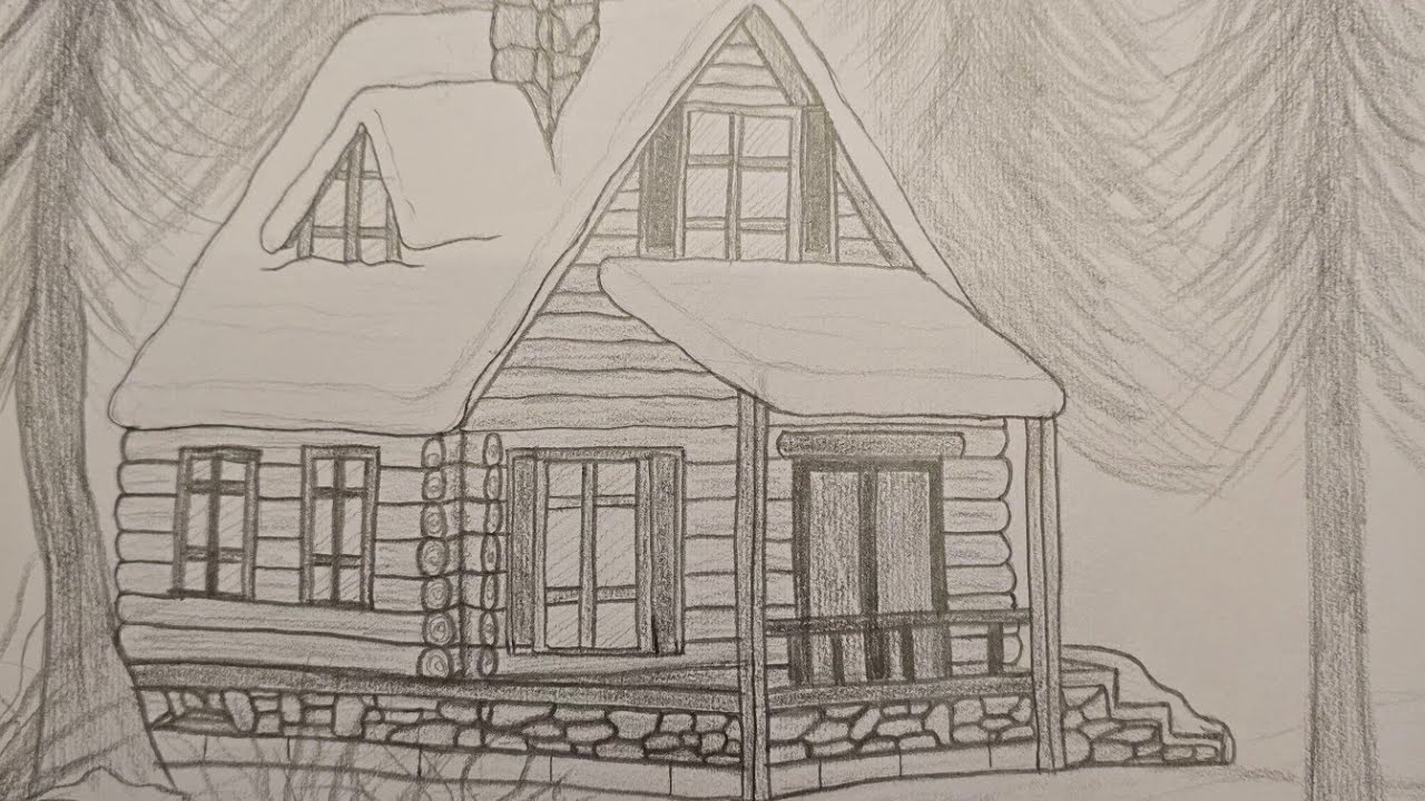 Drawing a countryside House 