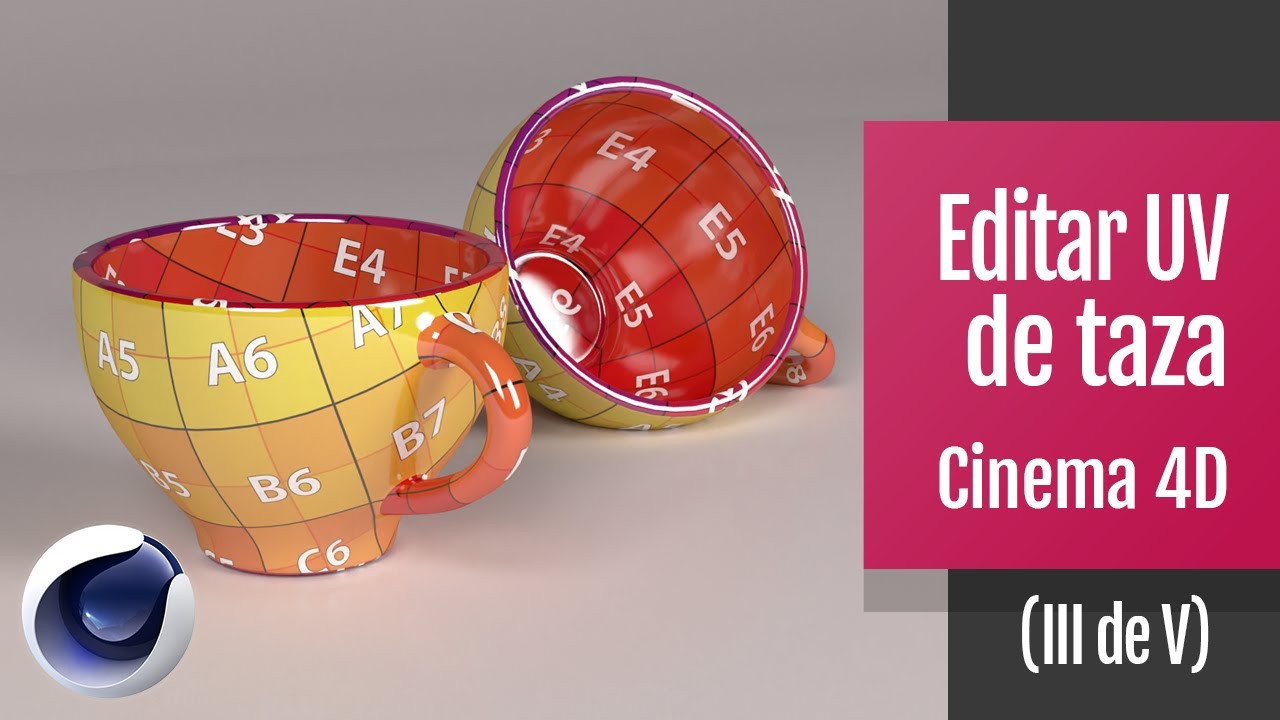 Escena de una taza. UV en Cinema 4D (3 de 5)