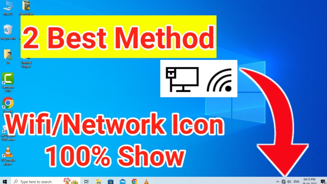 WiFi icon Not Showing on task bar Windows 10 | 2 Best Ways to Fix Missing Network icon - Hindi 2023