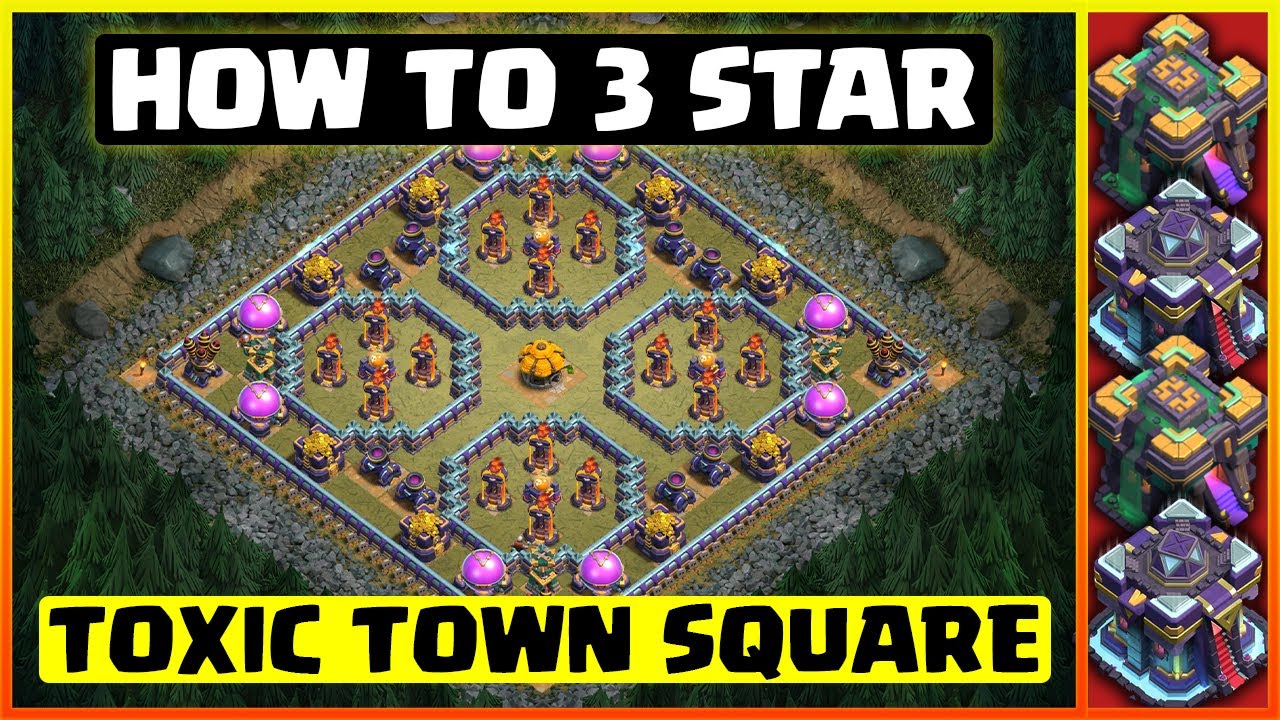 How To 3 Star Toxic Town Square Clash of Clans | COC Toxic Town Square | (Clash of Clans)