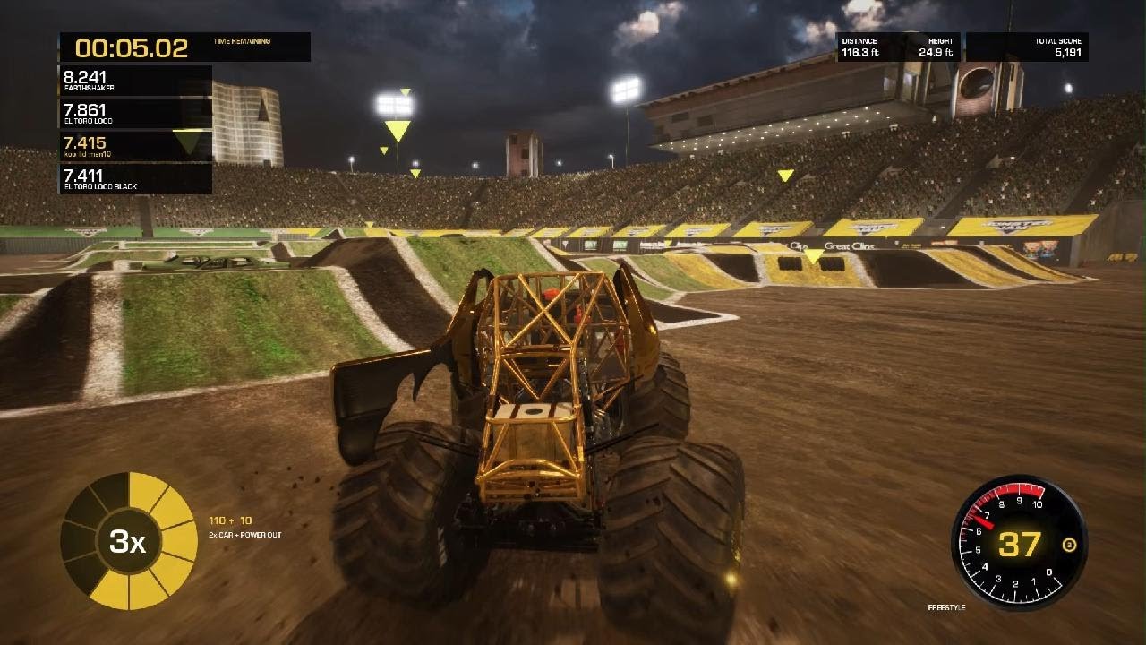Monster Jam: Steel Titans gold vs gold vs gold vs gold