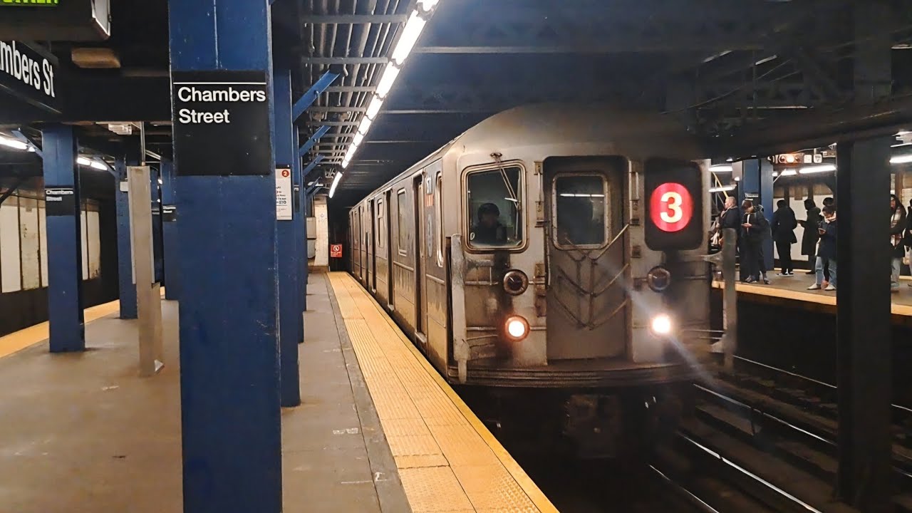 R62, R62A & R142 (1) (2) & (3) Train Action @ Chambers Street