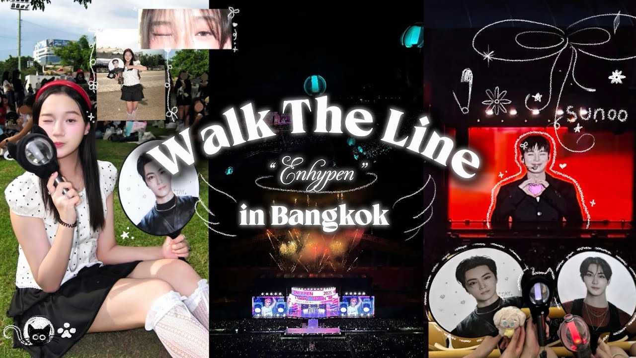 Enhypen “ Walk The Line in BKK “ Vlog ไปคอนเกาหลีครั้งแรก?! / เจน 4 วงแรกที่ได้ขึ้นราชมัง ! 🩷/