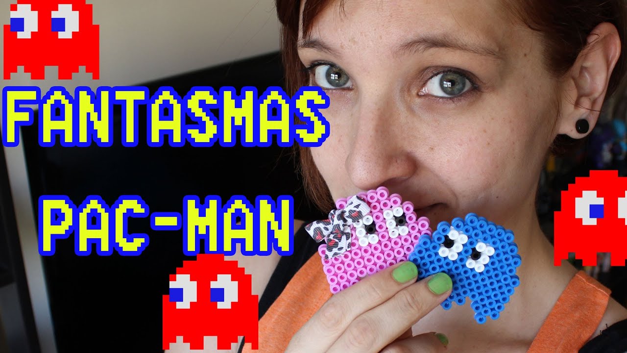 Manualidades sencillas: Fantasmas Pac-Man en hama beads, pyssla, pixy...