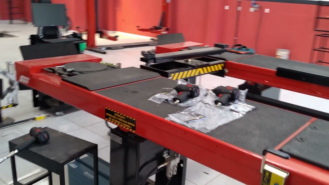 teste da rampa de alinhamento e chave de impacto de 1/2