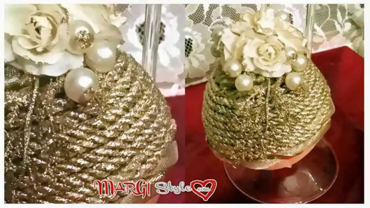 Sfera in polistirolo fai da te oro stile Shabby