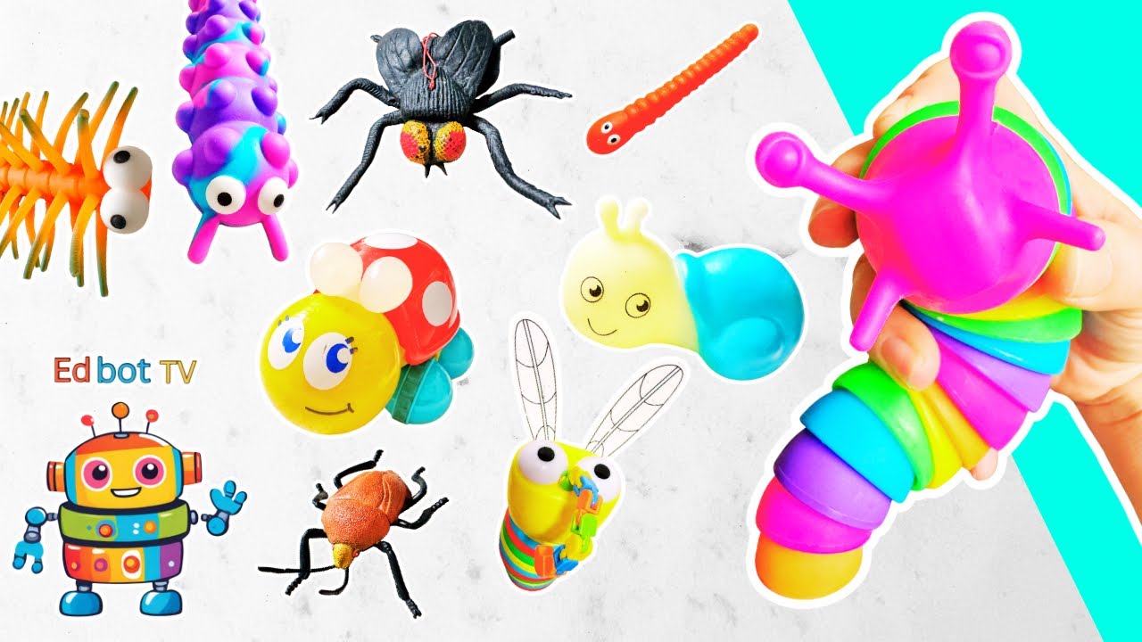 Bug Insect Names | Kids Learn in the Snow: Ladybug Centipede Slug Butterfly Stink Bug