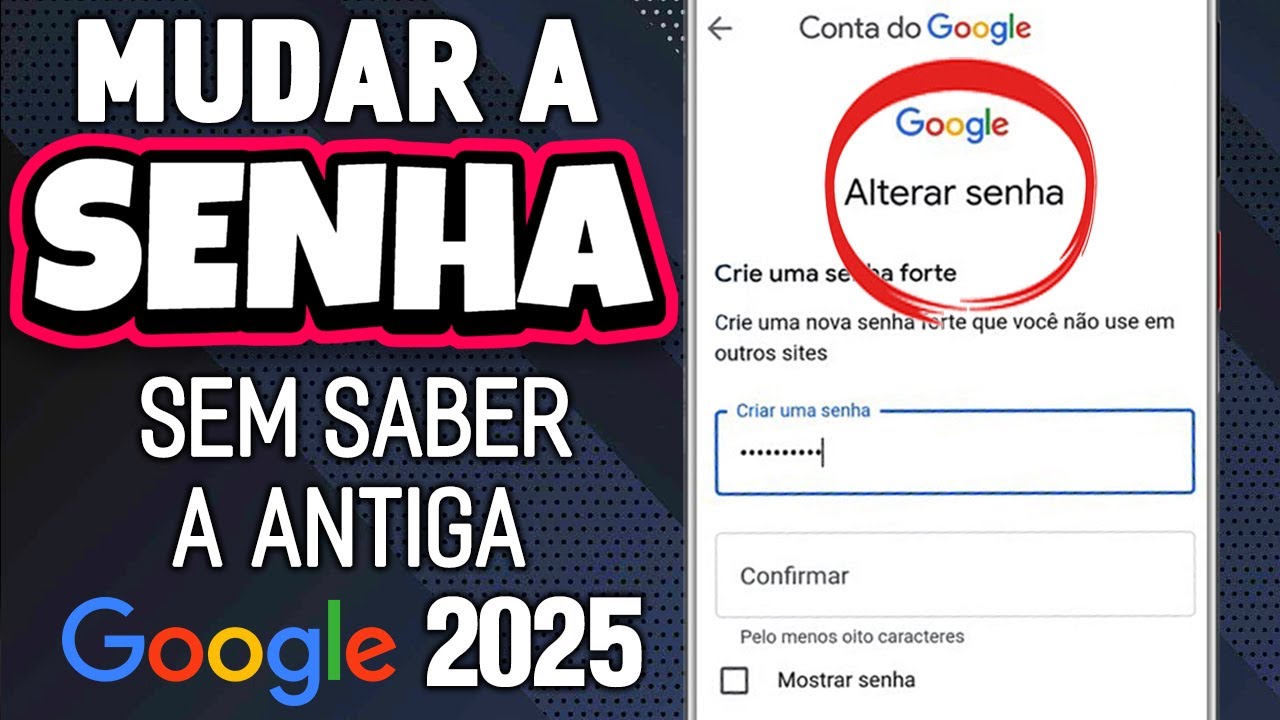 Como MUDAR a SENHA da sua CONTA do GOOGLE 2025