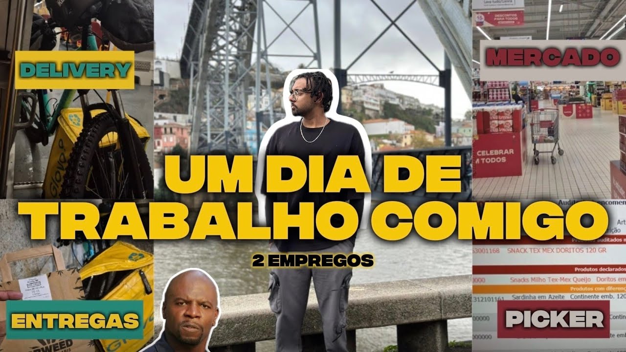 🇵🇹 UM DIA DE TRABALHO COMIGO EM PORTUGAL - Delivery + Picker 🚲🛒
