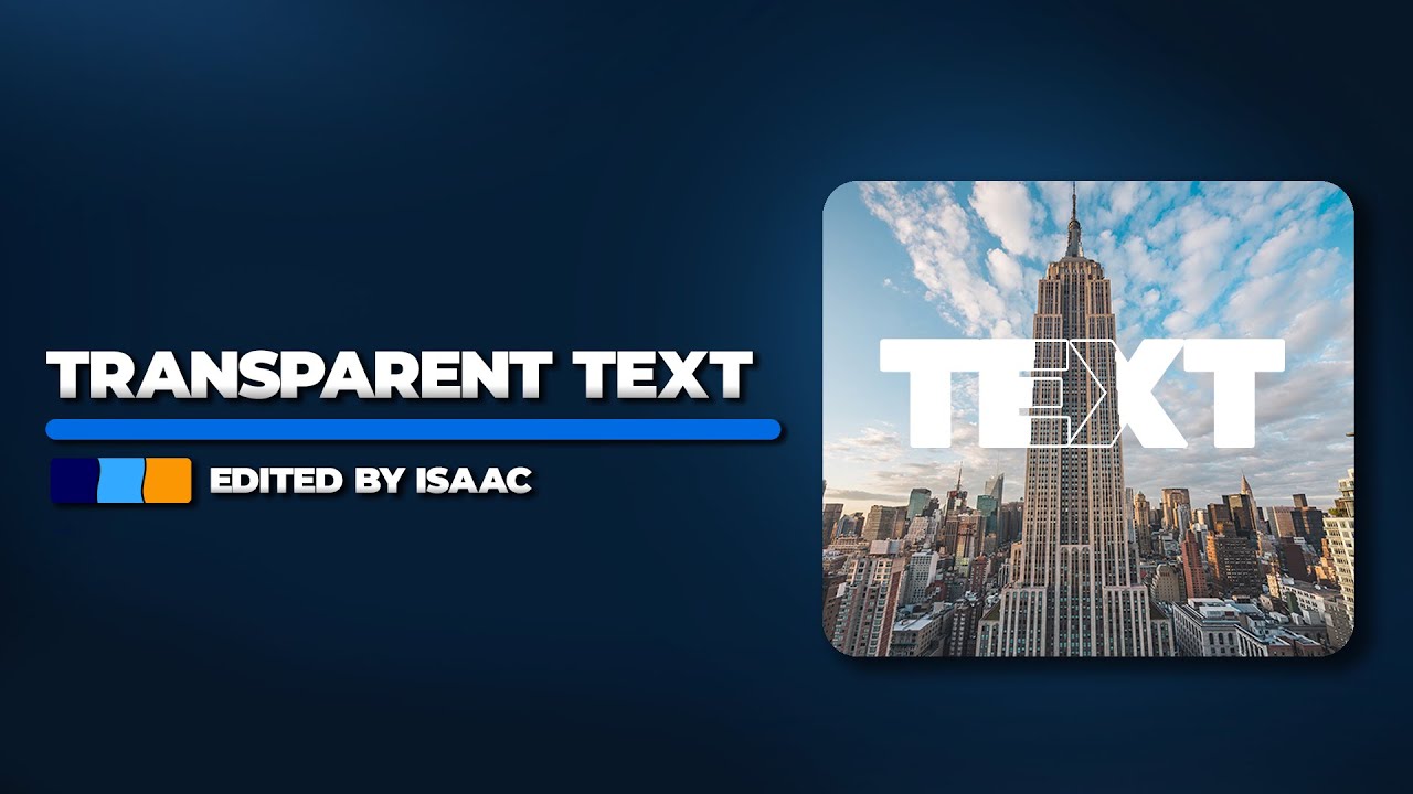 How To Make Transparent Text In Photoshop In 2 Minutes