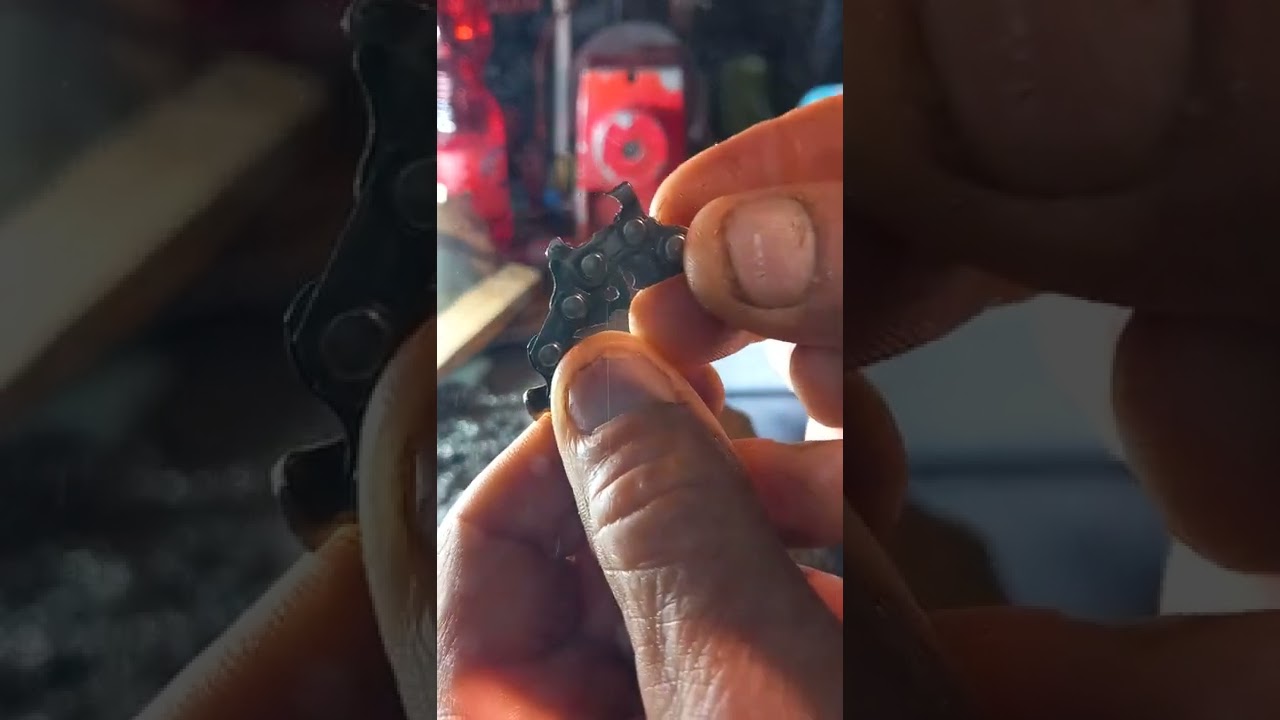 affilatura catena: guarda l'asportazione di un dente affilato bene da uno affilato male. iscriviti