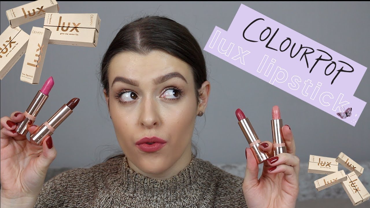 COLOURPOP LUX LIPSTICK SWATCHES | Makeup With Meg