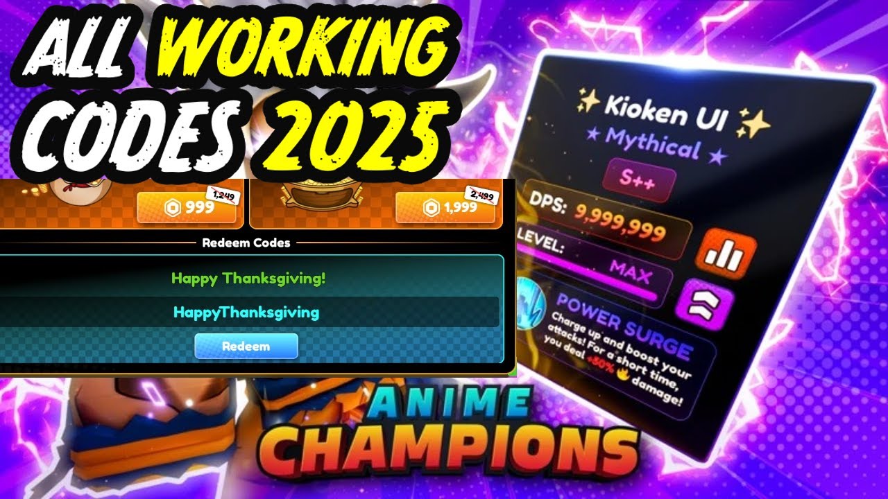 Anime Champions Simulator Codes January 2025 🔥*NEW* Roblox Anime Champions Simulator Codes UPDATE
