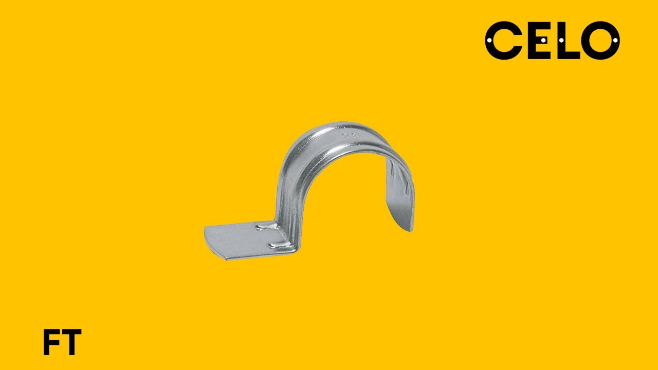 Cable fixing with Metal conduit clip FT for gas nailer in concrete or iron beam CELO Fixings