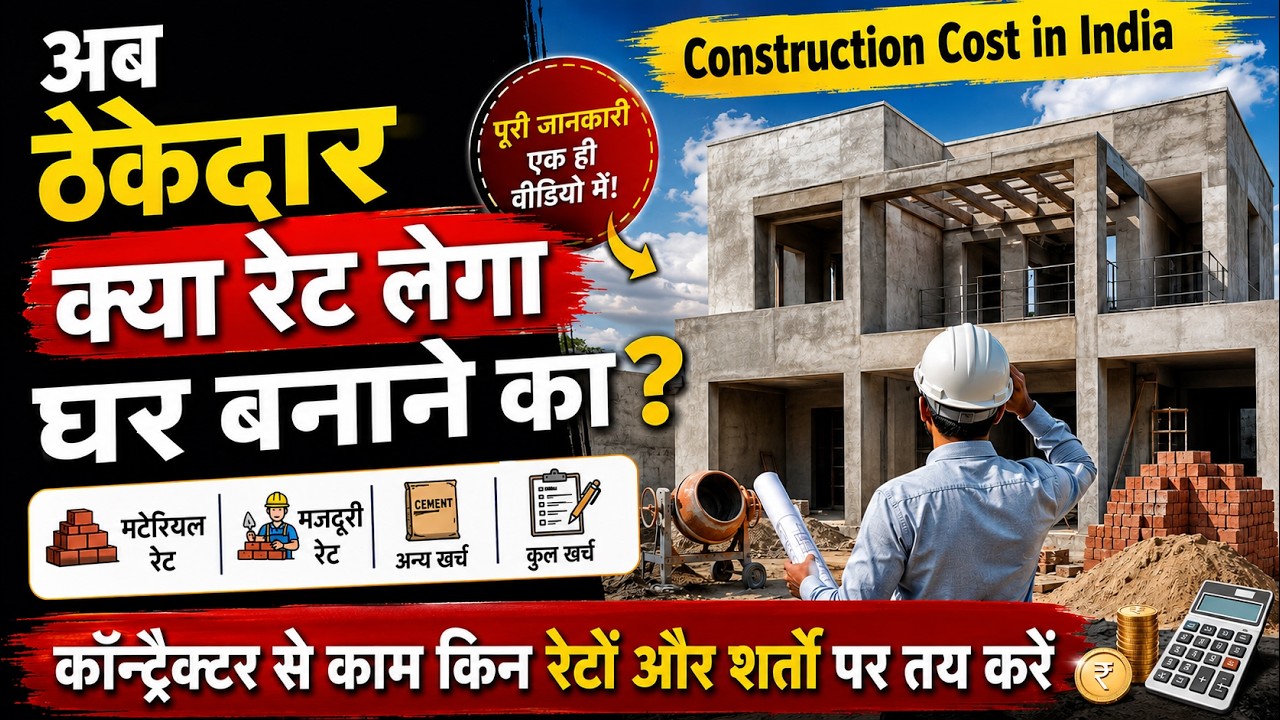 Contractor Rate for House construction in 2025 - ठेकेदार को मकान बनाने का काम किस रेट में दे I