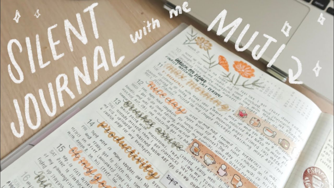 journal with me (silent) on my MUJI planner