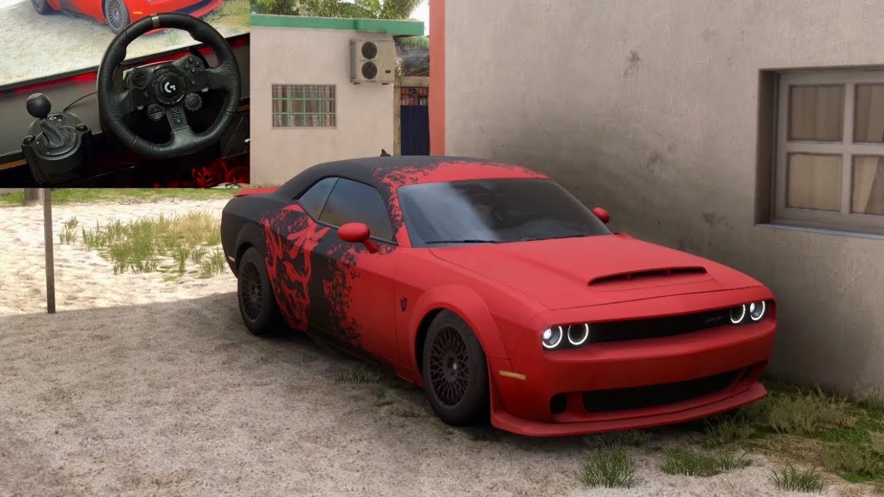Dodge Challenger SRT Hellcat - Forza Horizon 5 | Logitech G923 Steering wheel Gameplay 