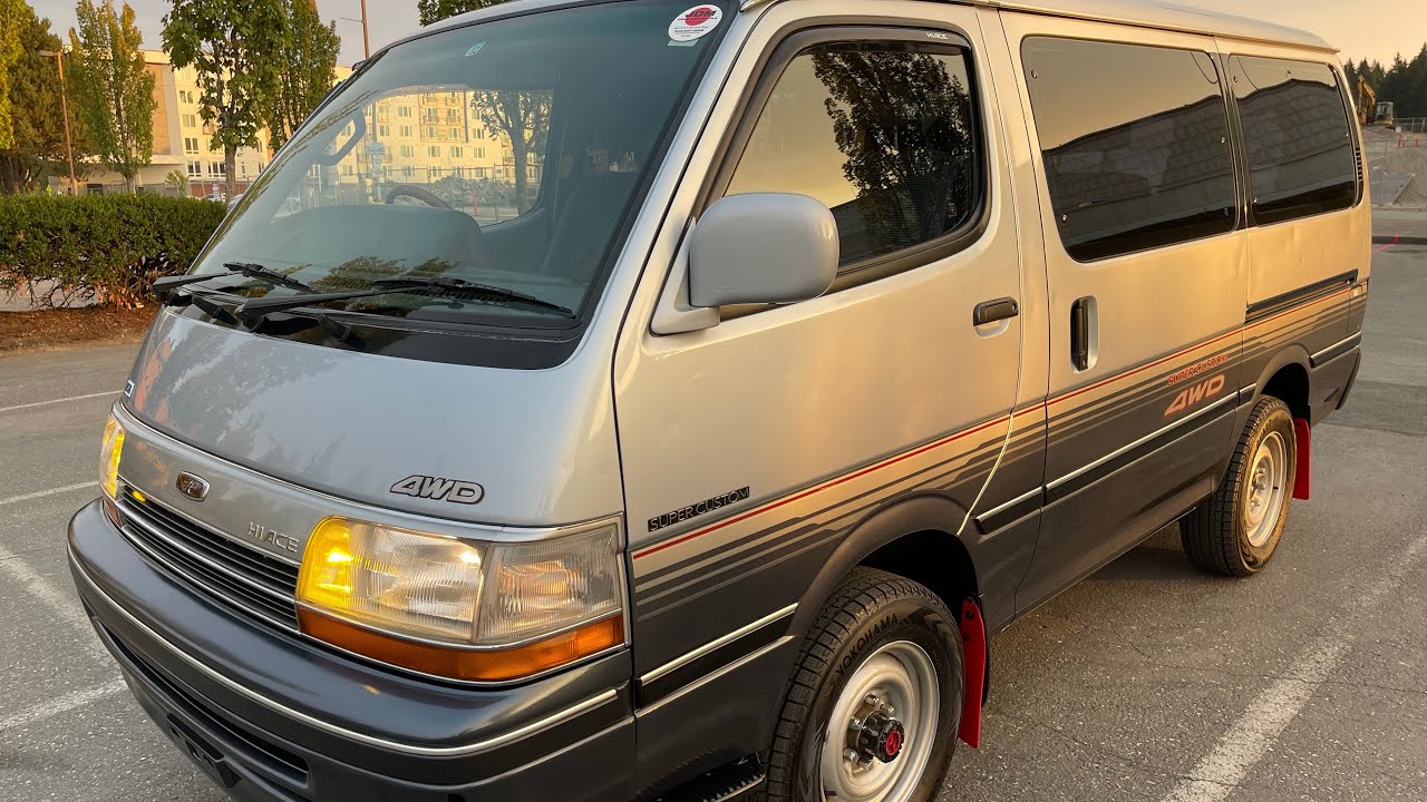 1992 Toyota Hiace Van Super Custom 4WD AT LH107 diesel2.8L RHD JDM