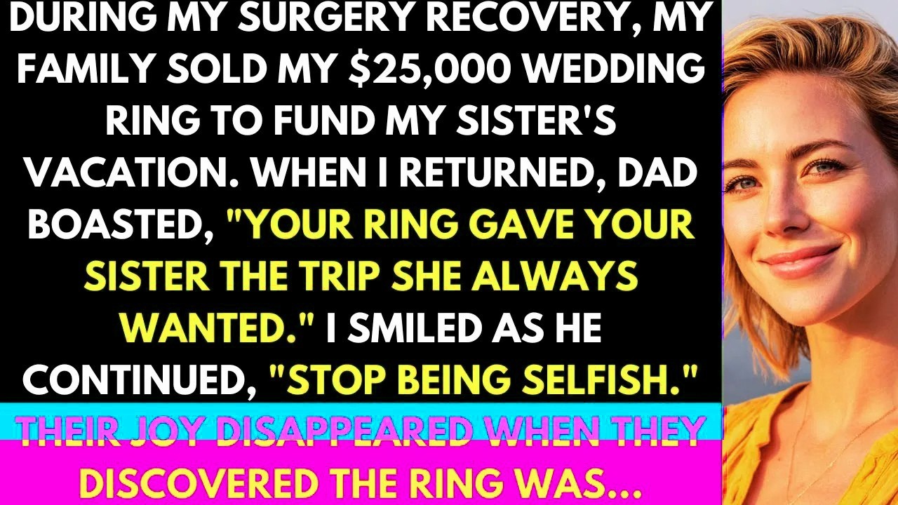 During Surgery Recovery Family Sold My $25,000 Wedding Ring For Sister's Vacation