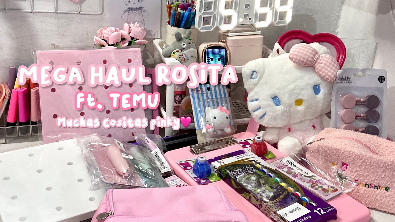🌷TEMU Haul: Muchas cosas rositas y de kitty🎀