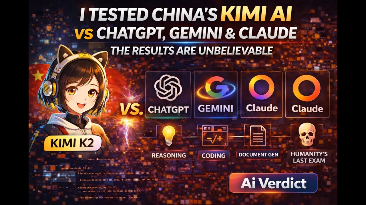 I Tested China’s Kimi AI vs ChatGPT, Gemini & Claude — The Results Are Unbelievable 🤯